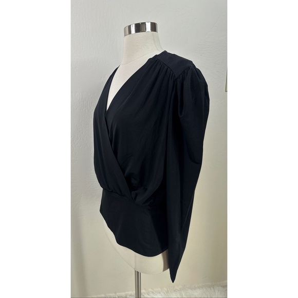 Stockholm Atelier Balloon Sleeves V-Neck Top - Picture 3 of 9